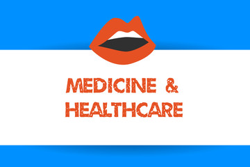 Writing note showing Medicine and Healthcare. Business photo showcasing Health maintenance Disease prevention and treatment.