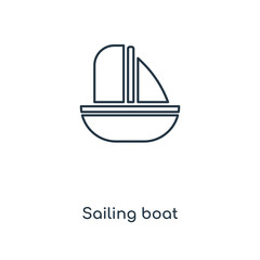 sailing boat icon vector