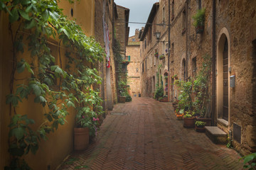 Fantastic nooks and crannies in Pienza. Pienza is the medieval Italian village in Tuscany. In 1996, UNESCO declared the town a World Heritage Site.
