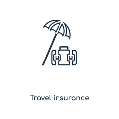 travel insurance icon vector