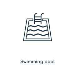swimming pool icon vector
