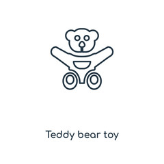 teddy bear toy icon vector