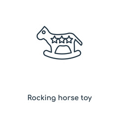rocking horse toy icon vector