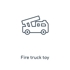 fire truck toy icon vector