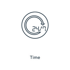 Fototapeta premium time icon vector