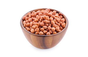 Peanuts isolated on white background.