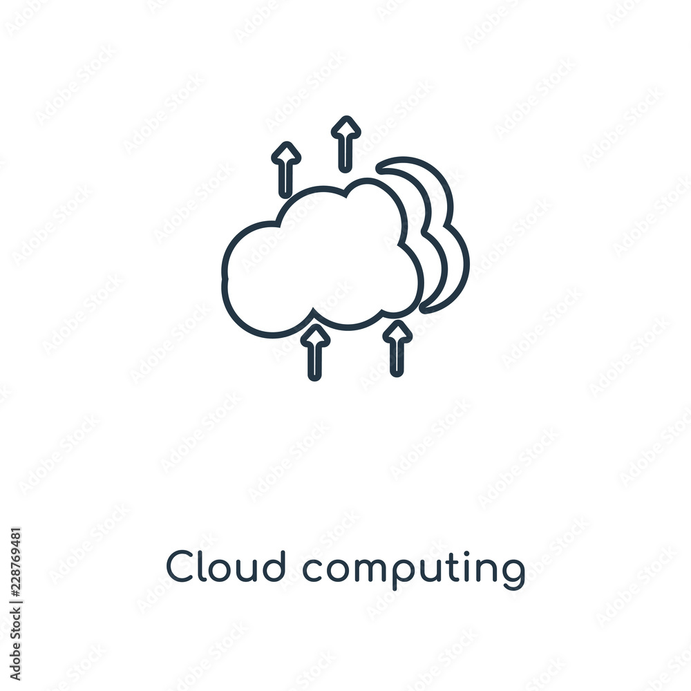 Poster cloud computing icon vector