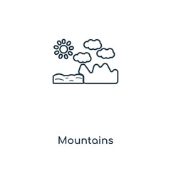 mountains icon vector