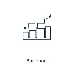bar chart icon vector