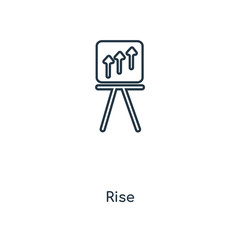 rise icon vector