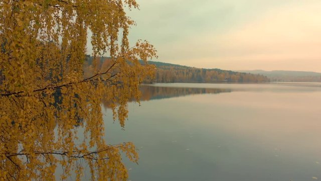 Revealing a beautiful calm lake in October.