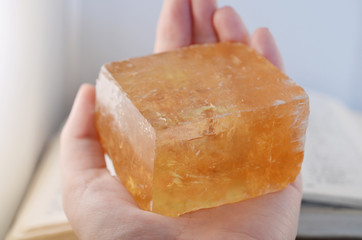 Large Orange Cubic Calcite Crystals for sexuality, creativity & optimism! Bright orange calcite Specimen. Premium Quality. Calcite Cube