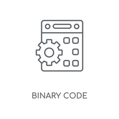 Fototapeta premium binary code icon