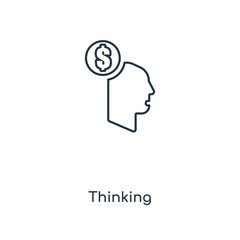 thinking icon vector