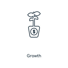 growth icon vector