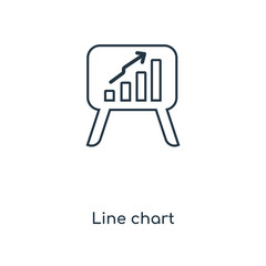 line chart icon vector