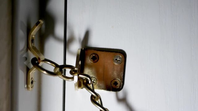 Old fashion chain lock that's been updated