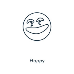 happy icon vector