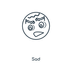 Fototapeta premium sad icon vector