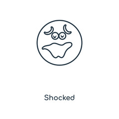 shocked icon vector