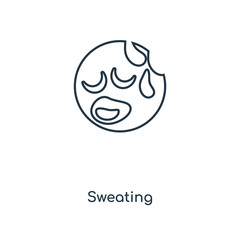 sweating icon vector