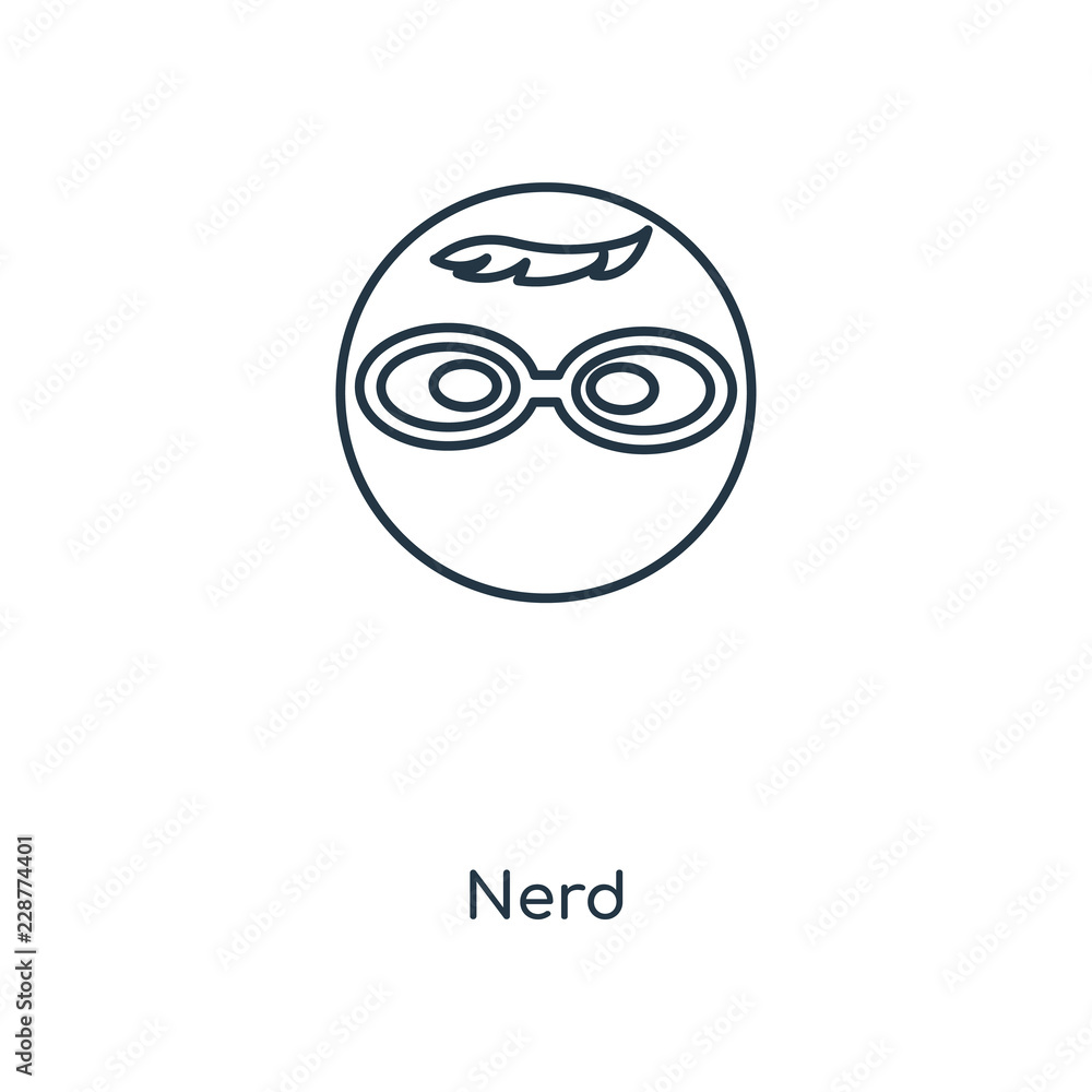 Poster nerd icon vector