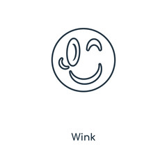 wink icon vector