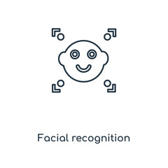 facial recognition icon vector
