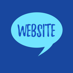 Text sign showing Website. Conceptual photo Related web pages located under single domain name Internet.