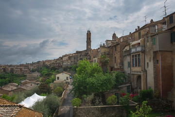 Obraz premium Landscape of the Tuscany seen from the walls of Montepulciano, Italy