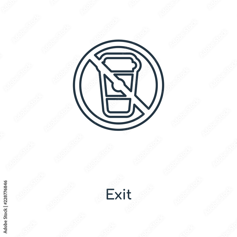 Poster exit icon vector