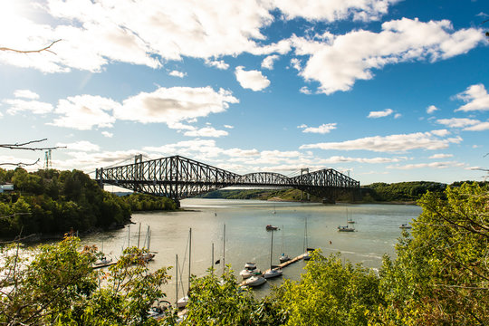Quebec city bridge in Canada on the day time