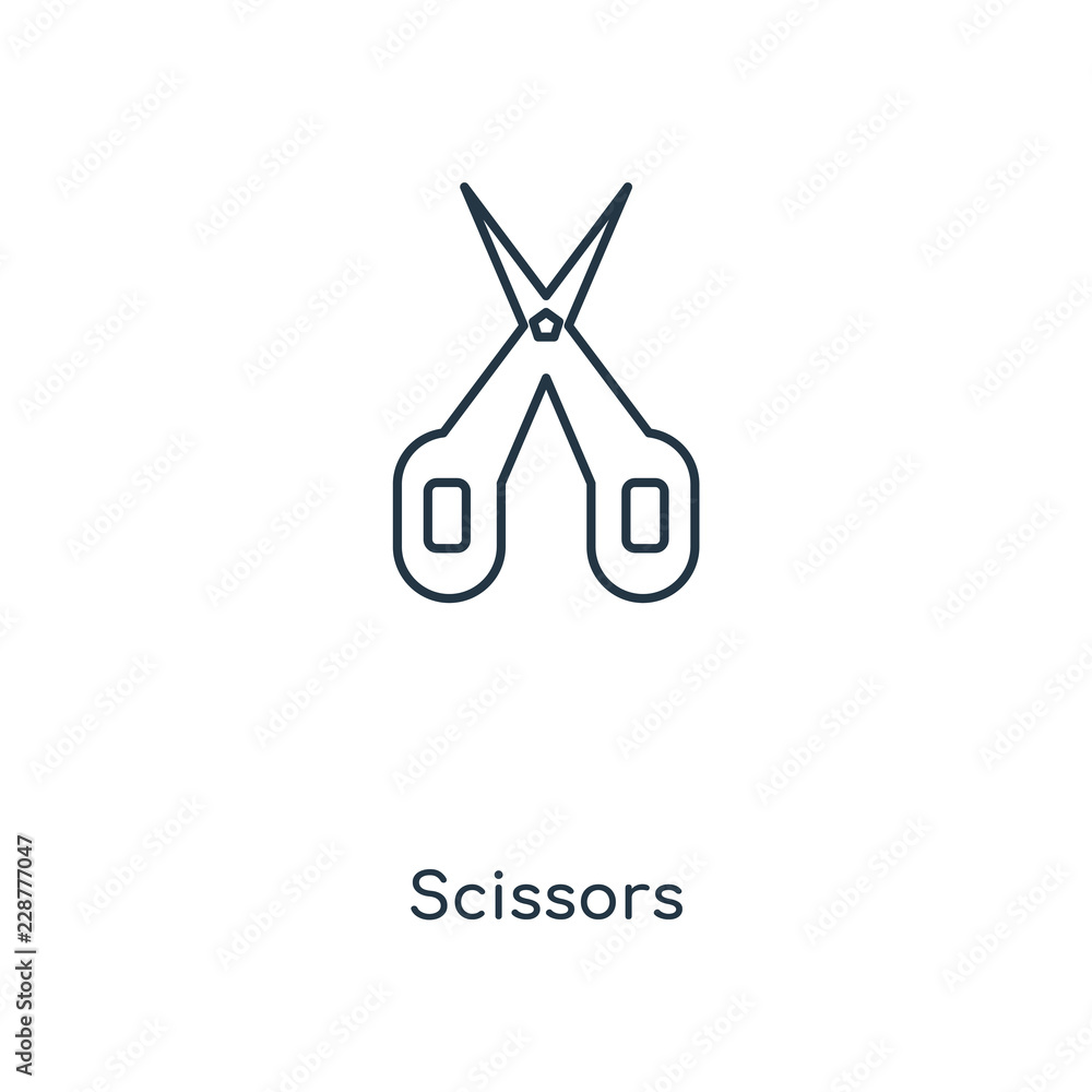 Poster scissors icon vector