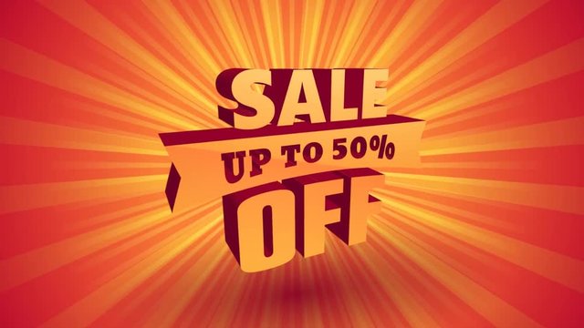 Hot sale offer promo red looped animation