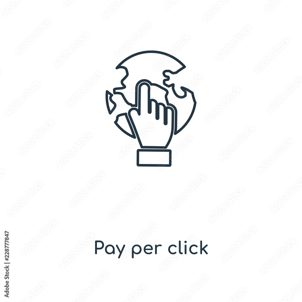Poster pay per click icon vector