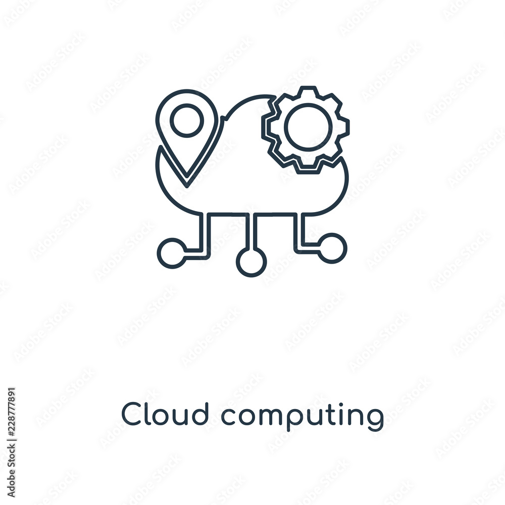 Poster cloud computing icon vector