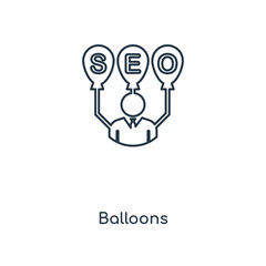 balloons icon vector