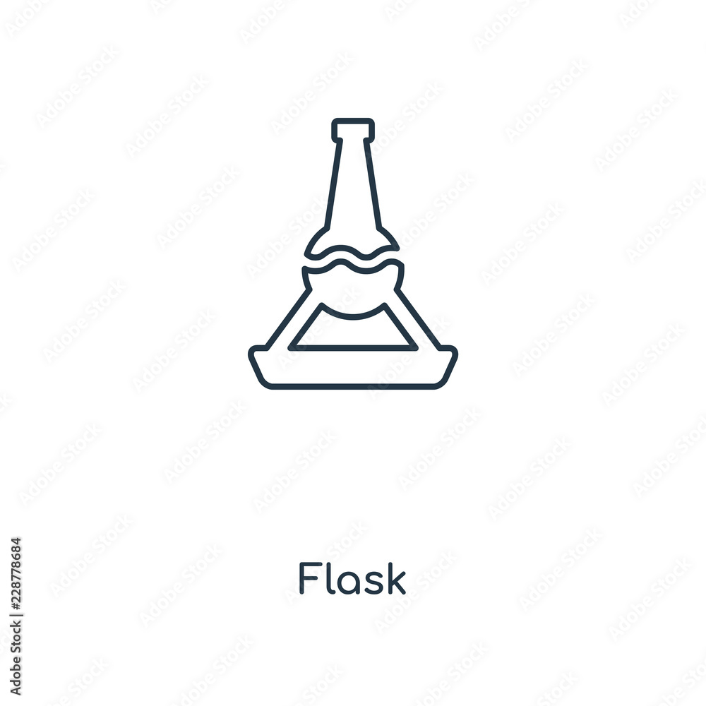 Poster flask icon vector