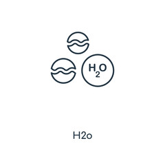 h2o icon vector