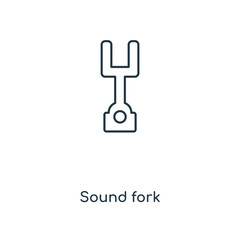 sound fork icon vector