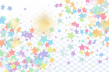 Star falling confetti background.