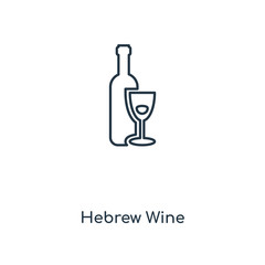 hebrew wine icon vector