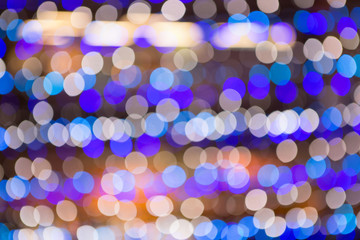 Colorful bokeh on black background