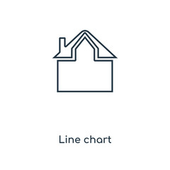 line chart icon vector