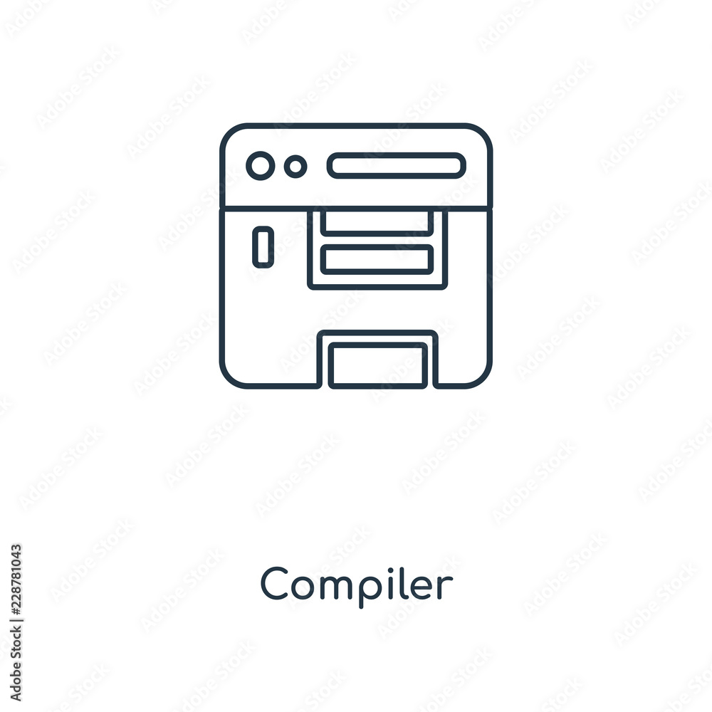 Poster compiler icon vector
