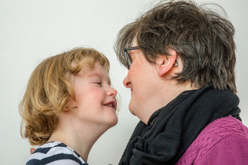 Portrait of mother with daughter
