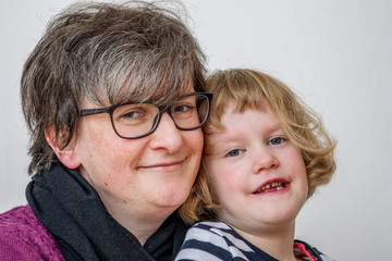 Portrait of mother with daughter