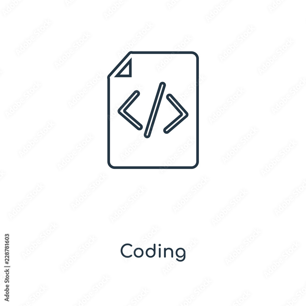 Poster coding icon vector