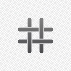 Obraz premium Hashtag icon. On grid background