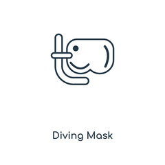 diving mask icon vector